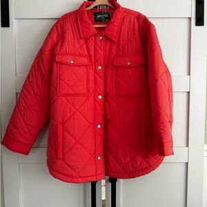 American Eagle Outfitters Coral Puffer Barn Coat